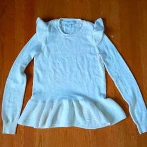Rebecca Minkoff - White wool ruffle sweater